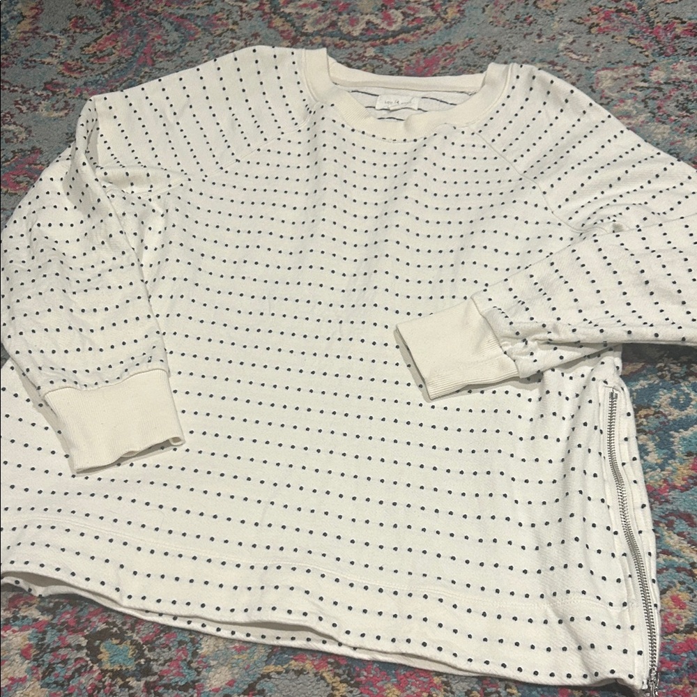 Lou & Grey Cream and Black Polka Dot Sweater